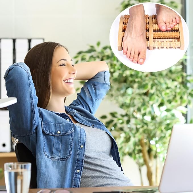 Fotmassageroller premium trä för optimal återhämtning