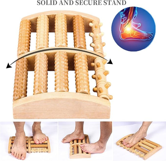 Fotmassageroller premium trä för optimal återhämtning